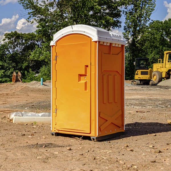 how often are the porta potties cleaned and serviced during a rental period in Caroline County Virginia